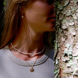 Pearl and golden Necklace Set 