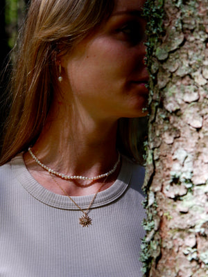 Pearl and golden Necklace Set 